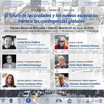 Tercera taula de reflexió i debat del col·loqui - debat - taller: El futur de les ciutats i els nous escenaris enfront de les contingències globals