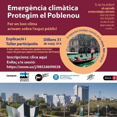 DEBATE “CLIMATE EMERGENCY-LET'S PROTECT THE POBLENOU”