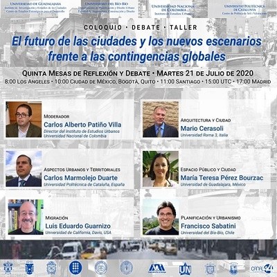 Fifth round table for reflection and debate of the colloquium, debate, workshop: The future of cities and the new scenarios facing global contingencies