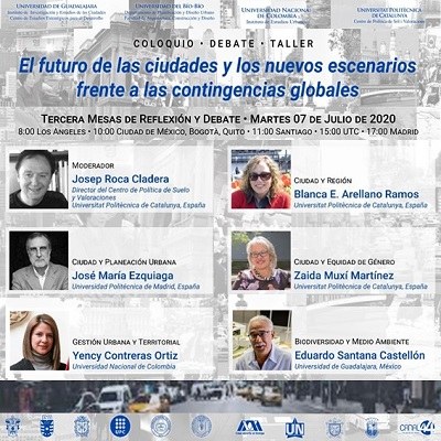 Third round table for reflection and debate of the colloquium, debate, workshop: The future of cities and the new scenarios facing global contingencies