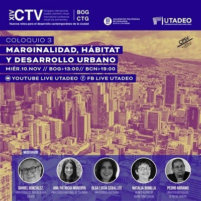 Evento preparatorio 2021 del XIV CTV, coloquio Marginalidad, hábitat y desarrollo urbano