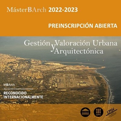 Preinscripción abierta GVUA-MBArch 2022-2023